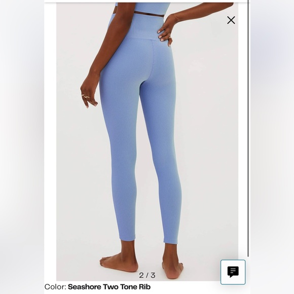 Beach Riot Tayler Legging Seashore Two Tone Rib NWT - Picture 3 of 6